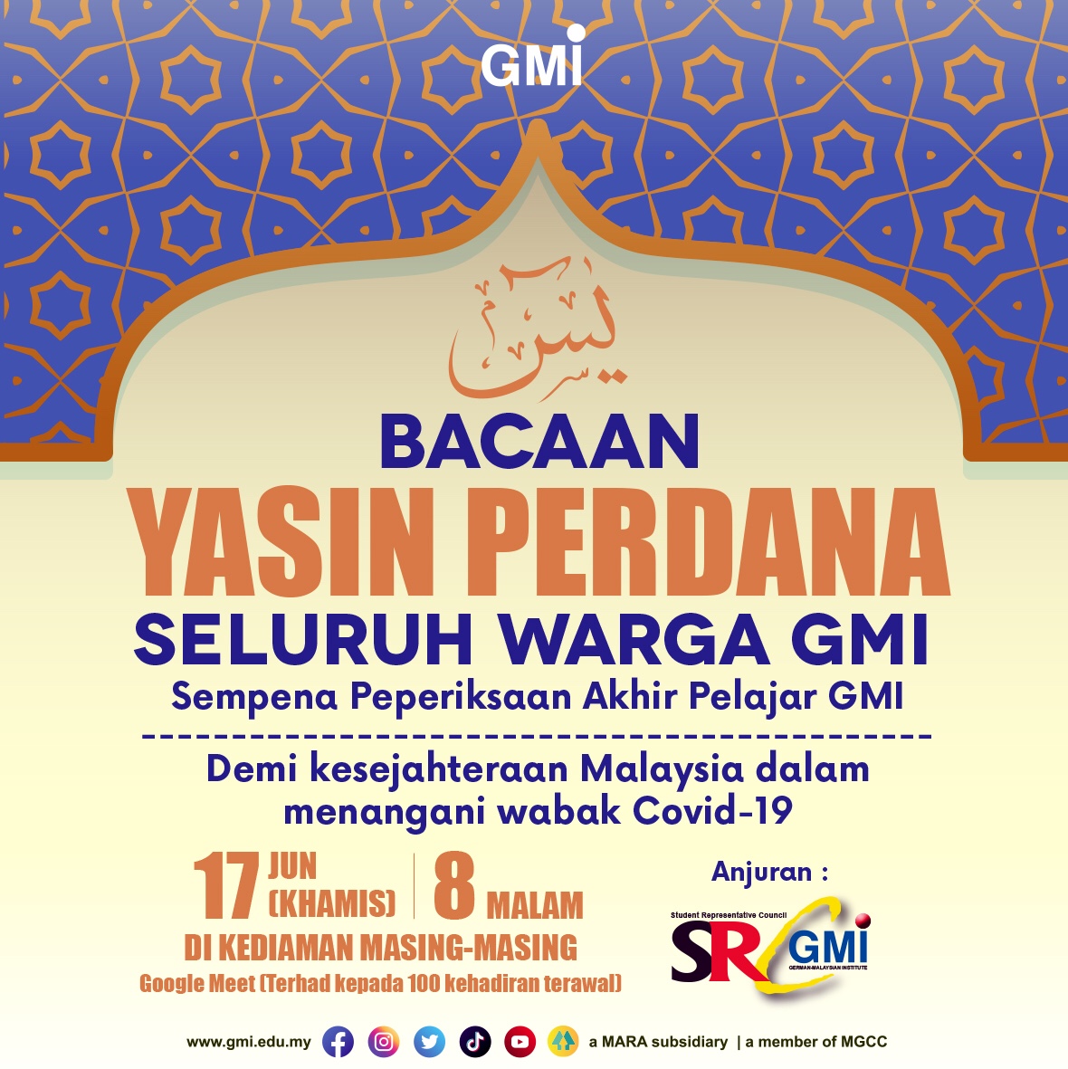 Majlis Bacaan Yasin Perdana Gmi German Malaysian Institute